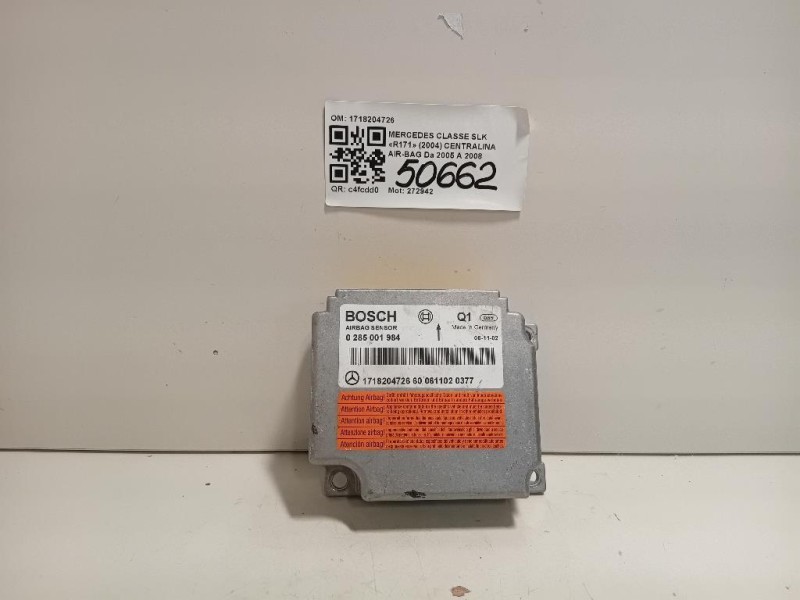 Centralina Air-bag 1718204726 Mercedes Classe SLK R171 2004