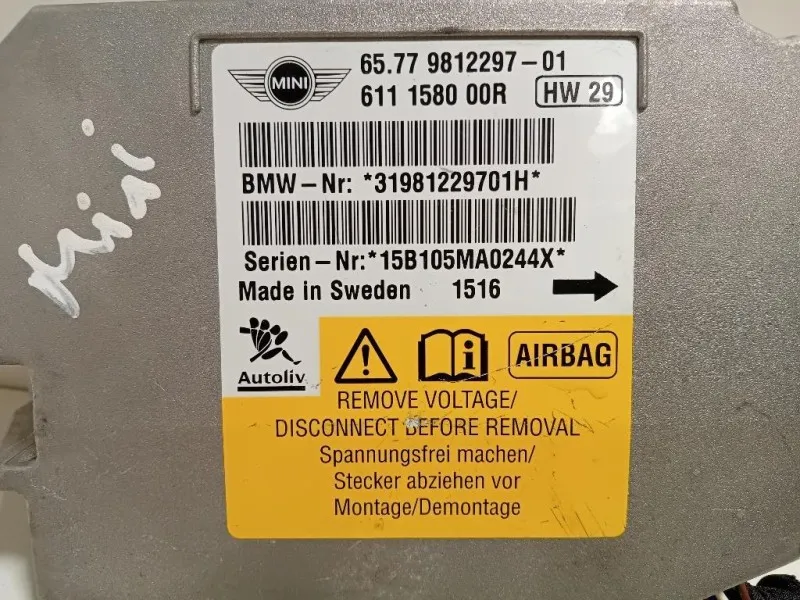 Centralina Air-bag 6577-9812297-01 Mini Countryman Cooper R60 2010