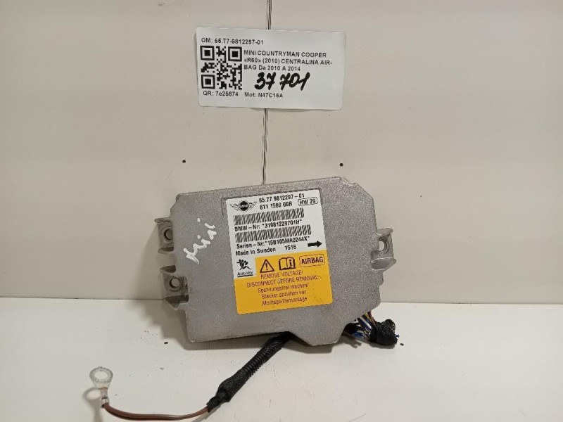 Centralina Air-bag 6577-9812297-01 Mini Countryman Cooper R60 2010