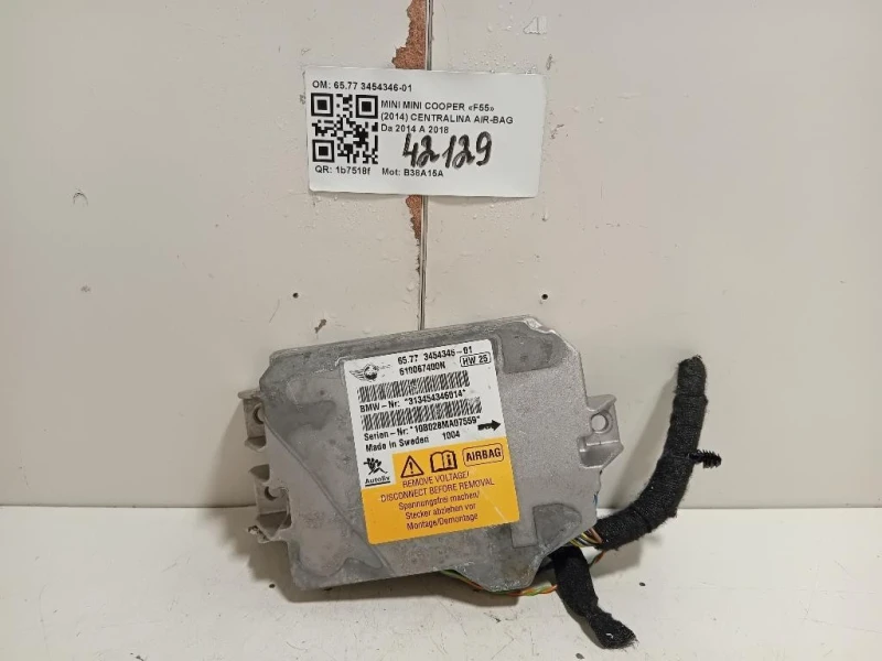 Centralina Air-bag 6577 3454346-01 Mini MINI Cooper F55 2014