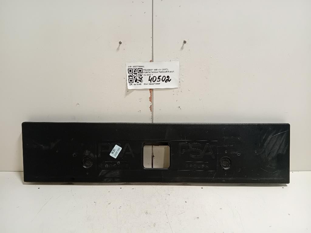 Portatarga Paraurti ANT 9837708880 Peugeot 308 II 2017