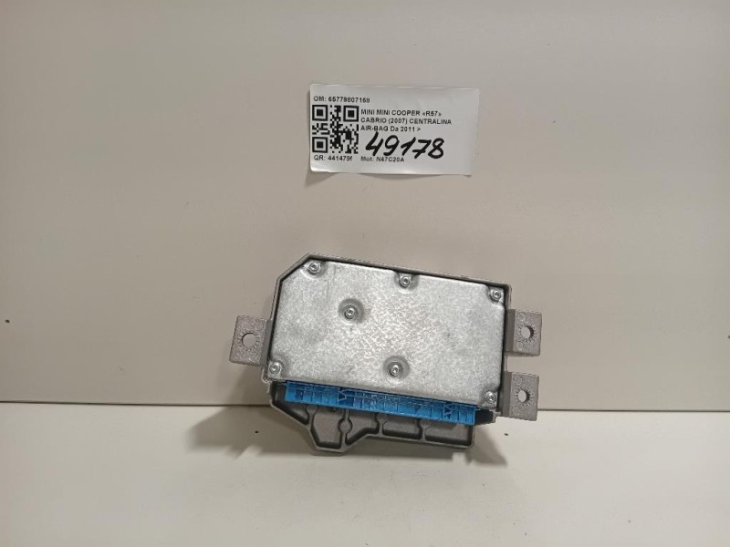 Centralina Air-bag 65779807168 Mini MINI Cooper R57 Cabrio 2007