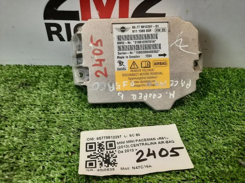 Centralina Air-bag 65779812297 Mini MINI Paceman R61 2013