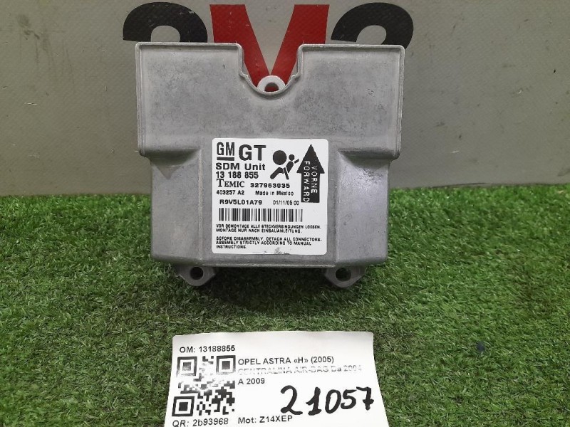 Centralina Air-bag 13188855 Opel Astra H 2005
