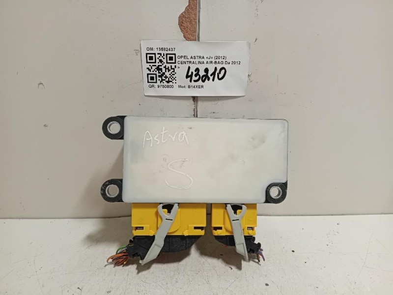Centralina Air-bag 13582437 Opel Astra J 2012