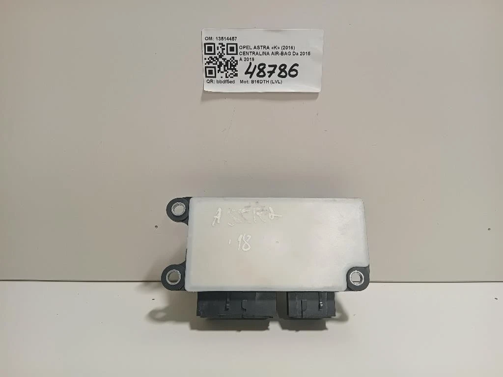 Centralina Air-bag 13514457 Opel Astra K 2016