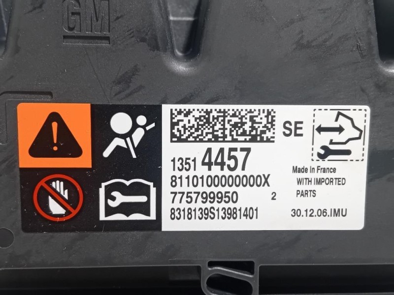 Centralina Air-bag 13514457 Opel Astra K 2016