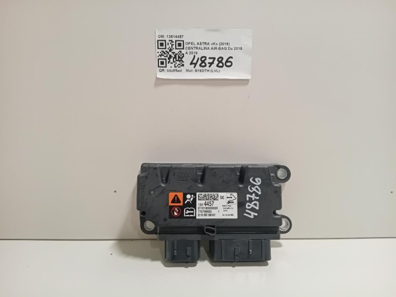 Centralina Air-bag 13514457 Opel Astra K 2016