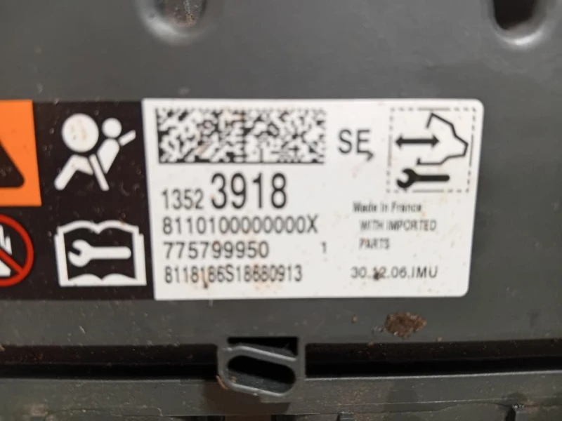 Centralina Air-bag 13523918 Opel Astra K 2016