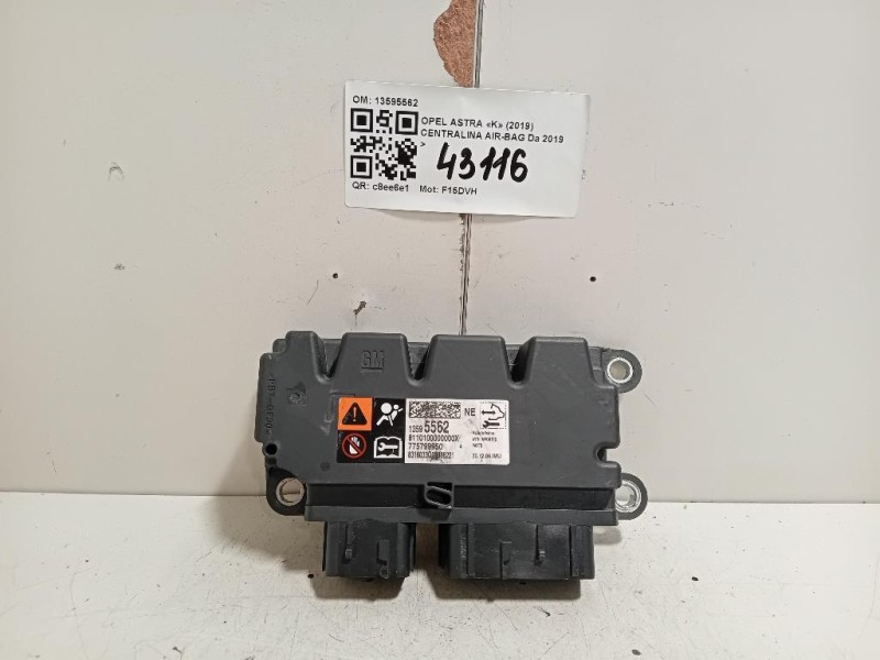 Centralina Air-bag 13595562 Opel Astra K 2019