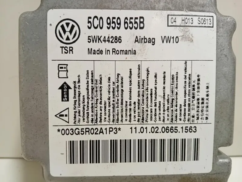 Centralina Air-bag 5C0 959 655B Volkswagen GOLF VI 2009