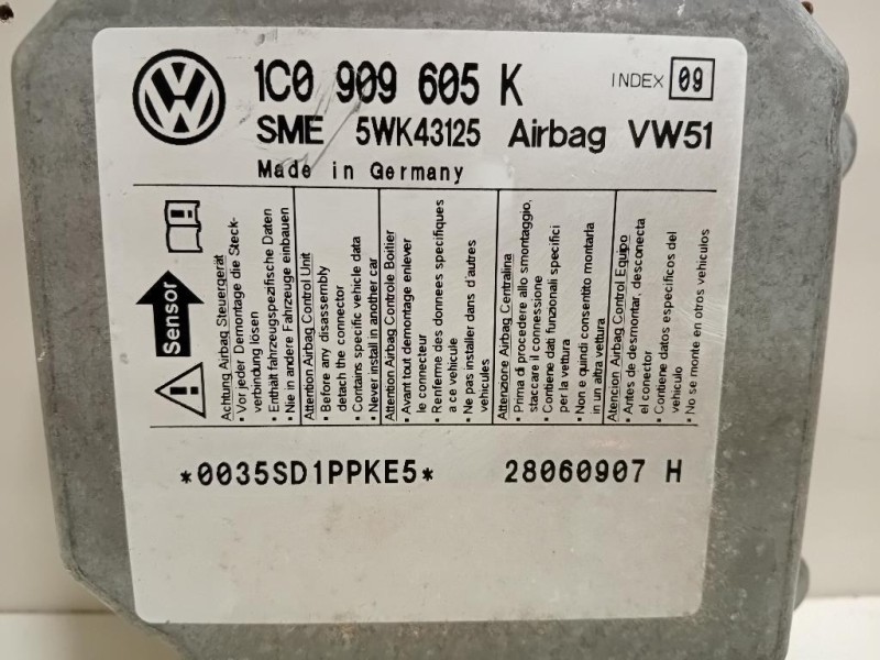 Centralina Air-bag 1C0909605K Volkswagen POLO VI 2009