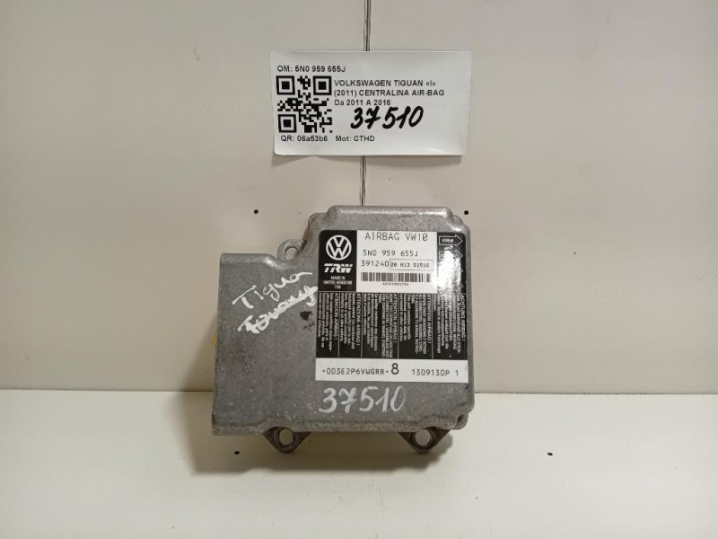Centralina Air-bag 5N0 959 655J Volkswagen Tiguan I 2011