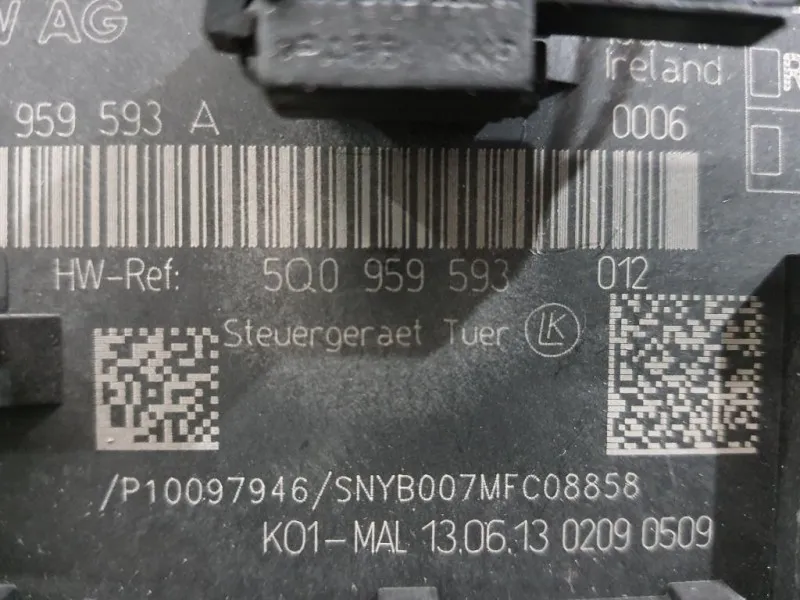 Centralina Alzacristallo Porta ANT DX 5Q0959593 Audi A3 8VA Sportback 2012