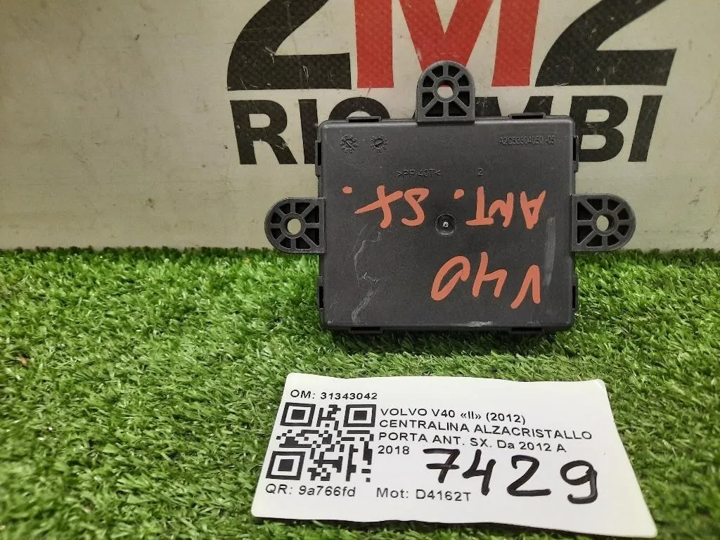 Centralina Alzacristallo Porta ANT SX 31343042 Volvo V40 II 2012