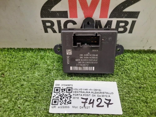 Centralina Alzacristallo Porta POST DX 31343872 Volvo V40 II 2012