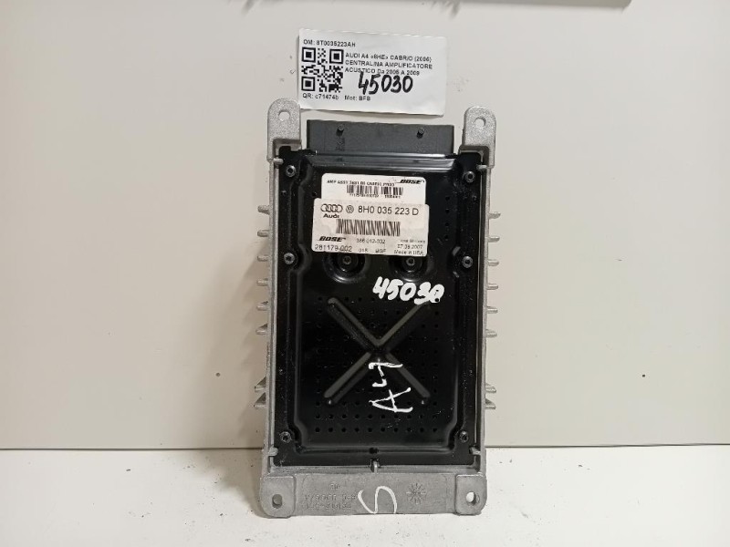 Centralina Amplificatore Acustico 8T0035223AH Audi A4 8HE Cabrio 2006