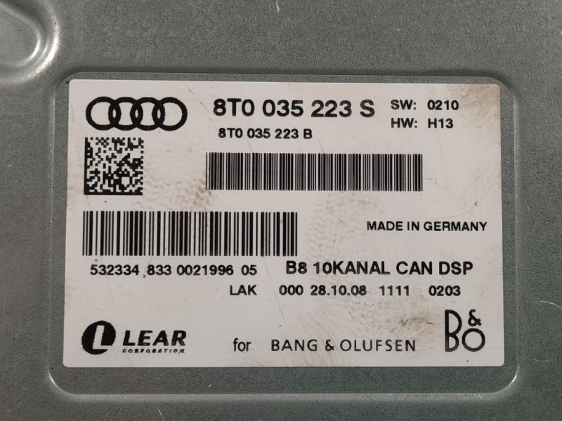 Centralina Amplificatore Acustico 8T0035223S Audi A4 8K2 2008