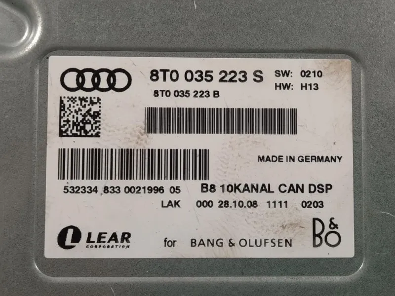 Centralina Amplificatore Acustico 8T0035223S Audi A4 8K2 2008