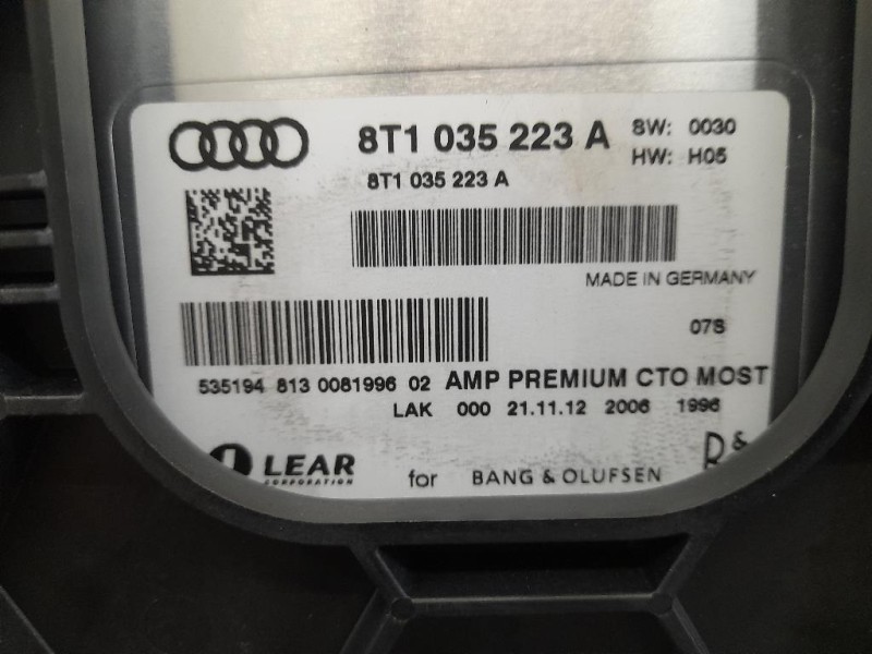 Centralina Amplificatore Acustico 8T1035223A Audi A5 8T3 2012