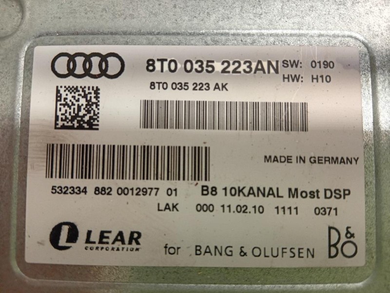 Centralina Amplificatore Acustico 8T0 035 223 AP Audi Q5 8RB 2012