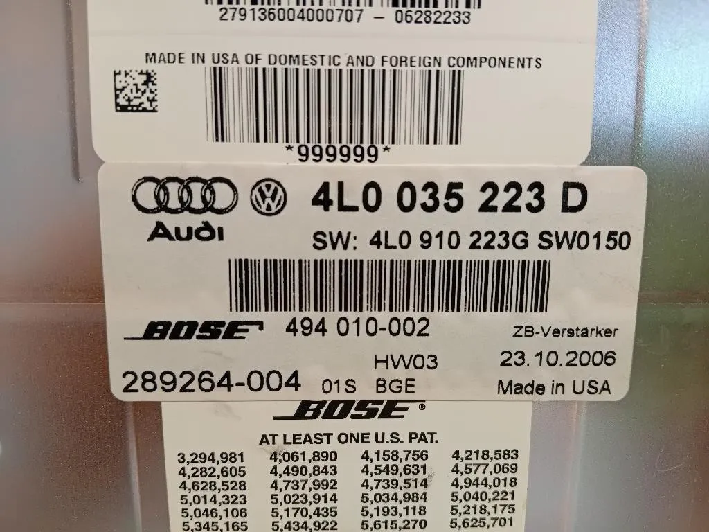 Centralina Amplificatore Acustico 4L0 035 223 D Audi Q7 4LB 2006