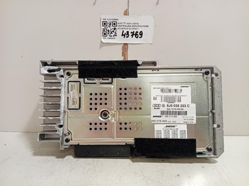Centralina Amplificatore Acustico 8J0 035464 Audi TT 8J3 2010
