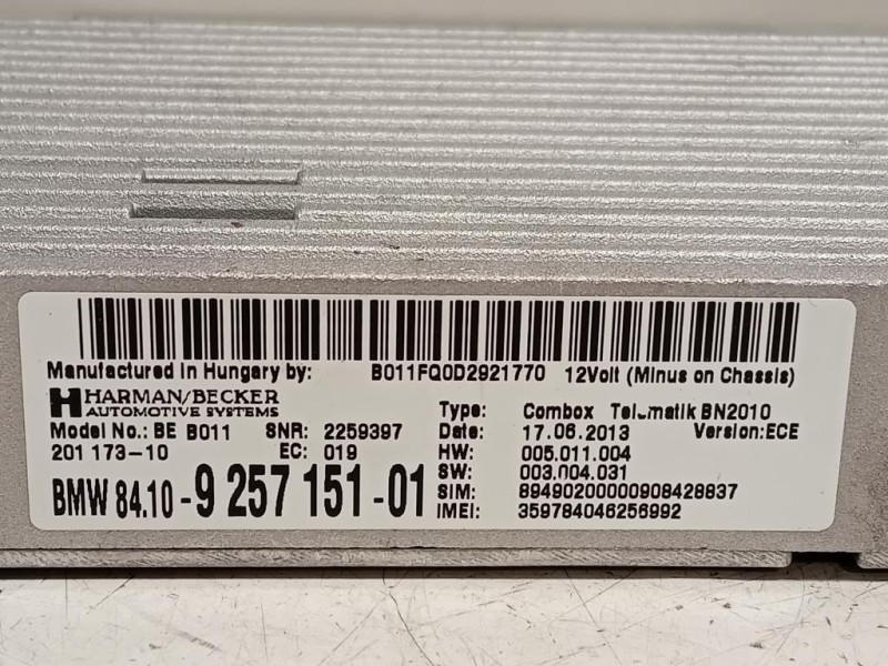 Centralina Amplificatore Acustico 6135932970101 Bmw Serie 3 F30 Berlina 2012