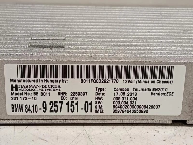 Centralina Amplificatore Acustico 6135932970101 Bmw Serie 3 F30 Berlina 2012