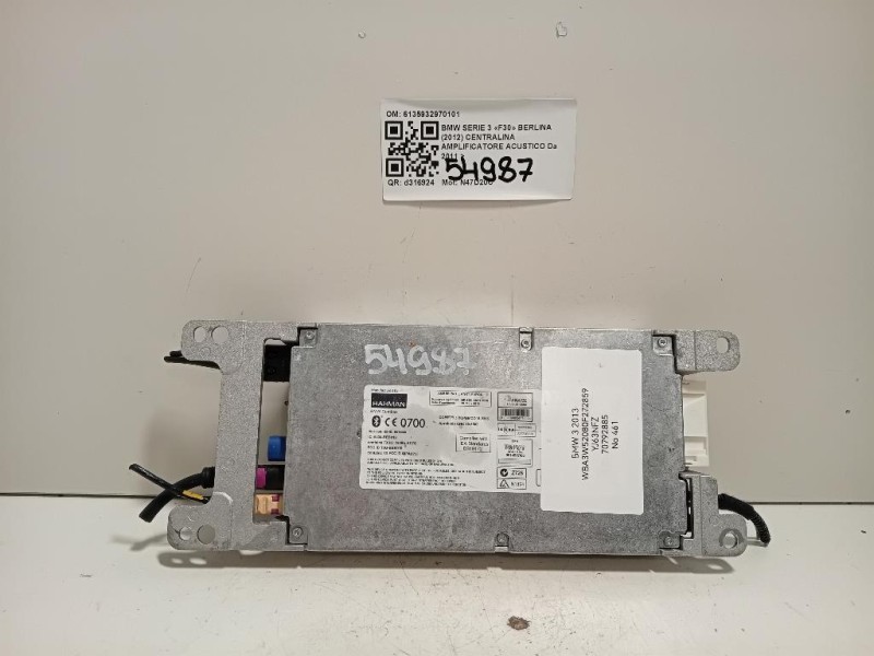Centralina Amplificatore Acustico 6135932970101 Bmw Serie 3 F30 Berlina 2012