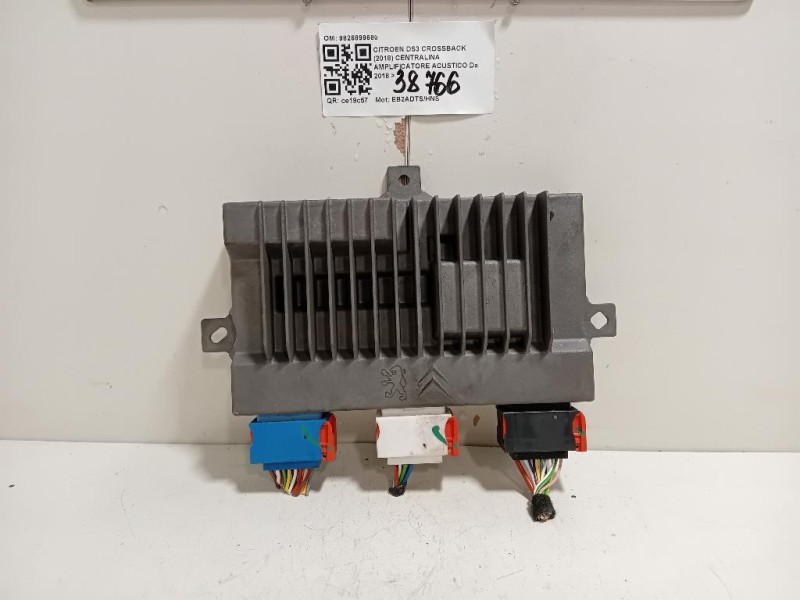 Centralina Amplificatore Acustico 9825899680 Citroen DS3 Crossback 2018