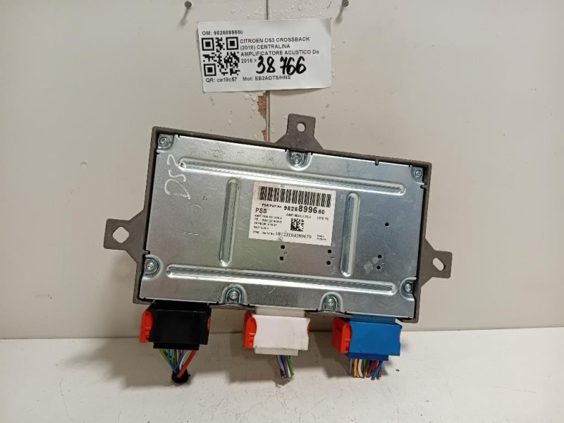 Centralina Amplificatore Acustico 9825899680 Citroen DS3 Crossback 2018