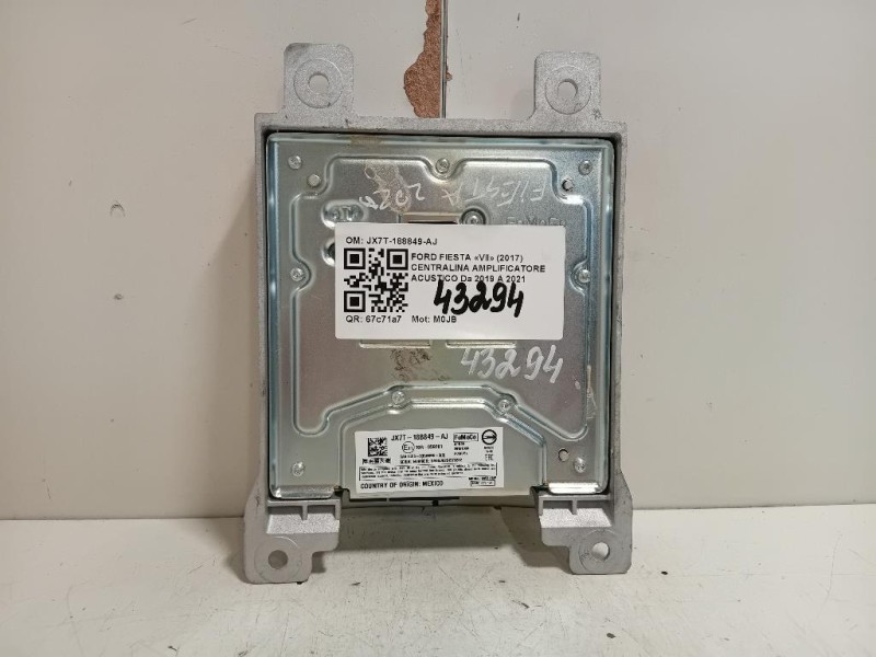 Centralina Amplificatore Acustico JX7T-188849-AJ Ford Fiesta VII 2017