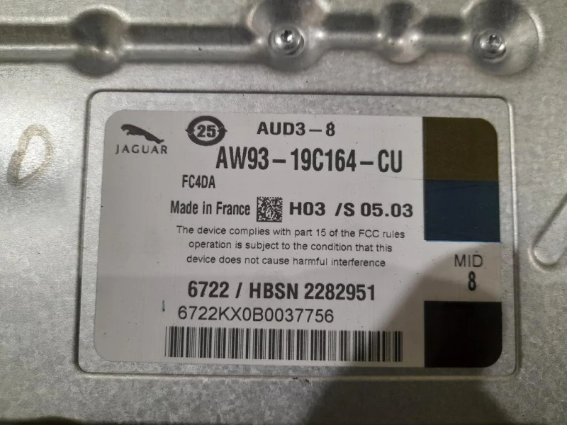 Centralina Amplificatore Acustico 19C164 Jaguar XF I 2011