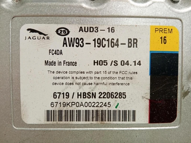 Centralina Amplificatore Acustico AW93-19C164-BR Jaguar XF I 2011