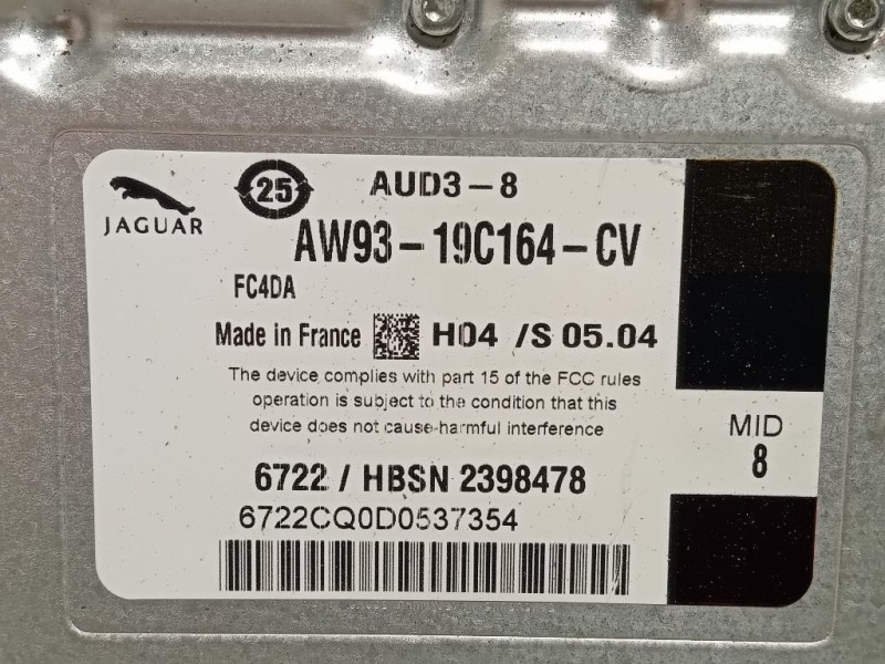 Centralina Amplificatore Acustico AW93-19C164-CV Jaguar XF I 2011