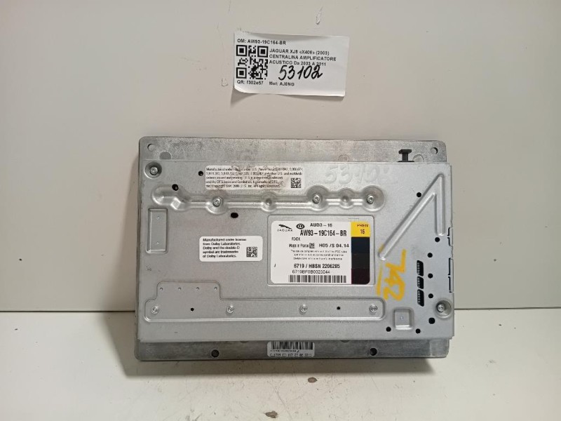 Centralina Amplificatore Acustico AW93-19C164-BR Jaguar XJ8 X408 2003