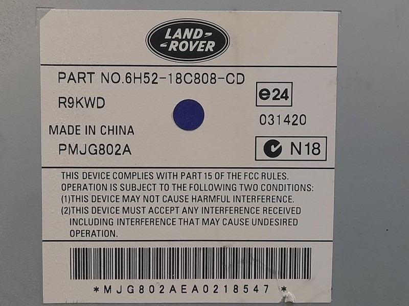 Centralina Amplificatore Acustico 6H52-18C808-CD Land Rover Freelander II 2007