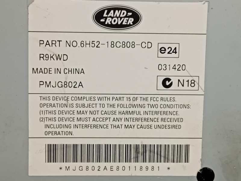 Centralina Amplificatore Acustico 6H52-18C808-CD Land Rover Freelander II 2011