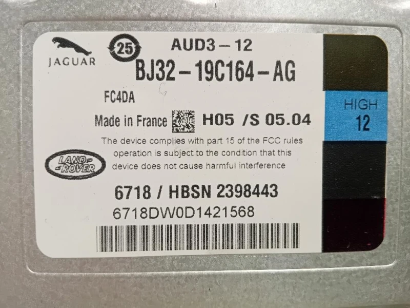 Centralina Amplificatore Acustico BJ32-19C164-AG Land Rover Range Rover Evoque I 2011