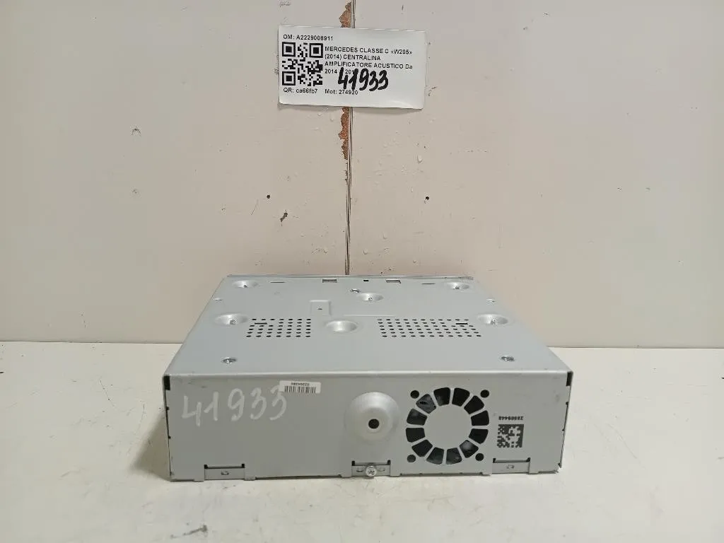 Centralina Amplificatore Acustico A2229008911 Mercedes Classe C W205 2014