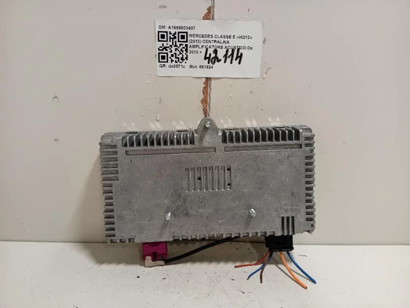 Centralina Amplificatore Acustico A1669003407 Mercedes Classe E W212 2013