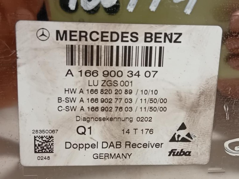 Centralina Amplificatore Acustico A1669003407 Mercedes Classe E W212 2013