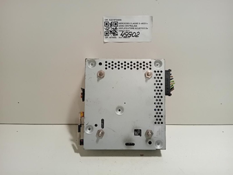 Centralina Amplificatore Acustico A2218704689 Mercedes Classe S W221 2006
