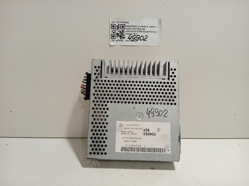 Centralina Amplificatore Acustico A2218704689 Mercedes Classe S W221 2006