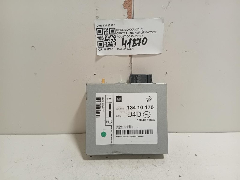 Centralina Amplificatore Acustico 13410170 Opel Mokka 2013