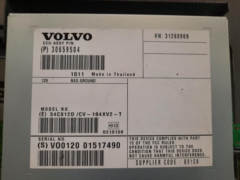 Centralina Amplificatore Acustico 30659504 Volvo S60 II 2010