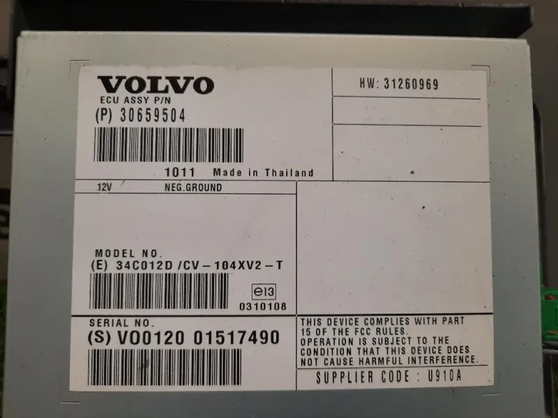 Centralina Amplificatore Acustico 30659504 Volvo S60 II 2010