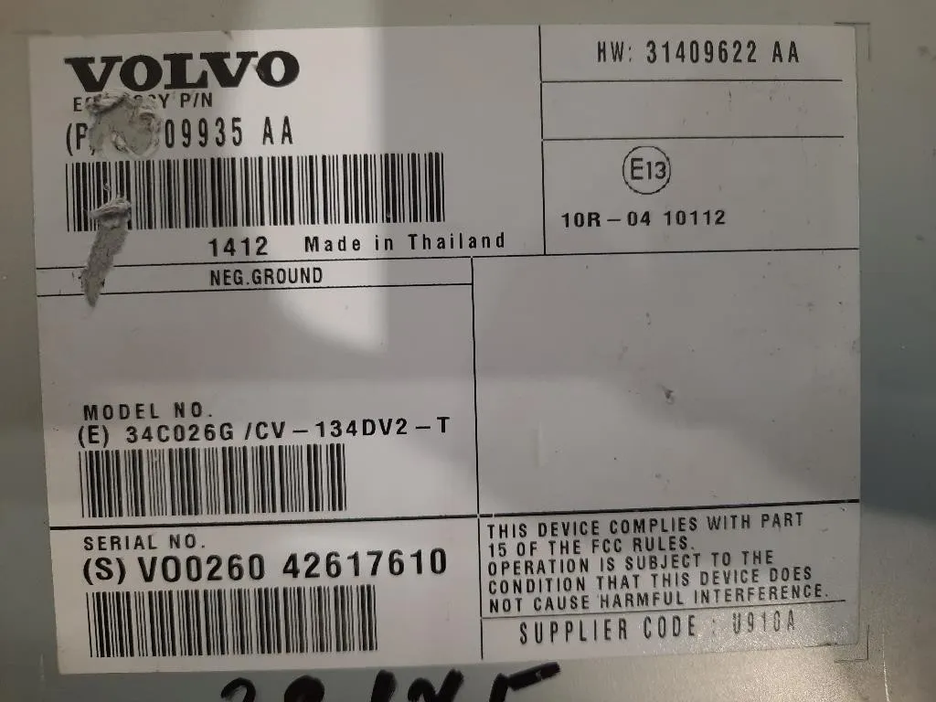 Centralina Amplificatore Acustico 31409622 AA Volvo V40 II 2012