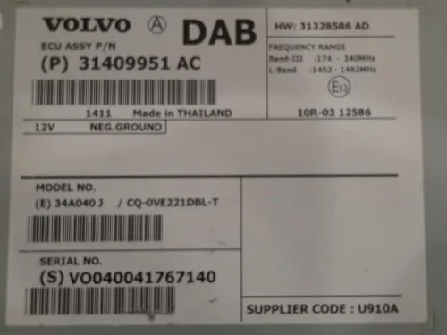 Centralina Amplificatore Acustico 31409951 AC Volvo V40 II 2012